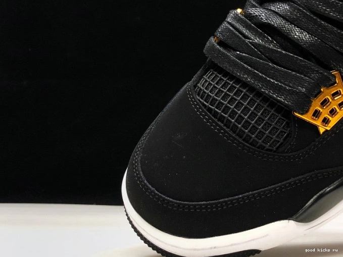 Metallic 4 Royalty 308497-032 Jordan Air Gold-White Black 0716